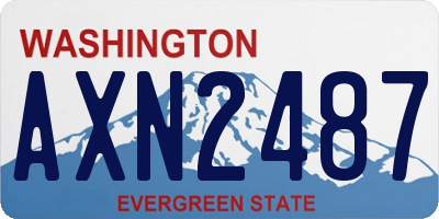 WA license plate AXN2487