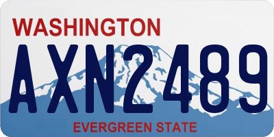 WA license plate AXN2489