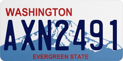 WA license plate AXN2491
