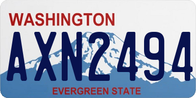 WA license plate AXN2494