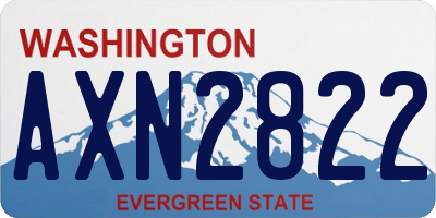 WA license plate AXN2822