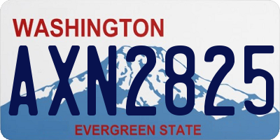 WA license plate AXN2825