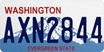 WA license plate AXN2844