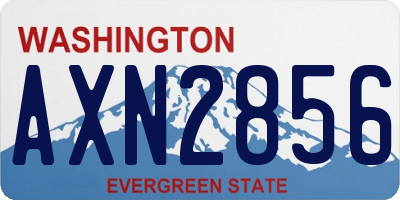 WA license plate AXN2856