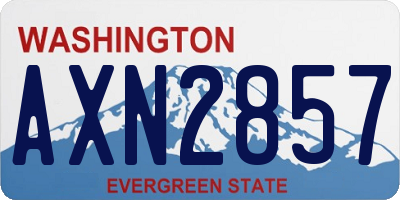 WA license plate AXN2857