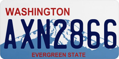 WA license plate AXN2866