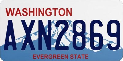 WA license plate AXN2869