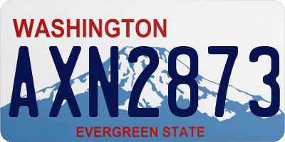 WA license plate AXN2873