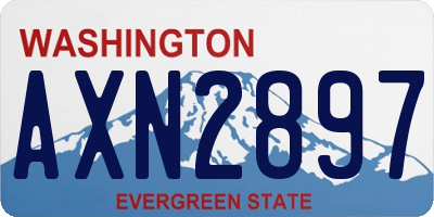 WA license plate AXN2897