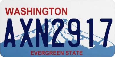 WA license plate AXN2917