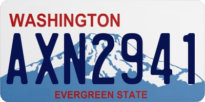 WA license plate AXN2941