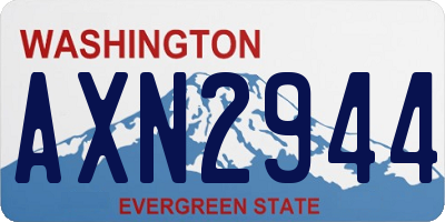 WA license plate AXN2944