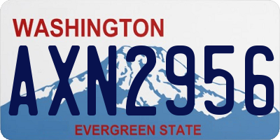 WA license plate AXN2956