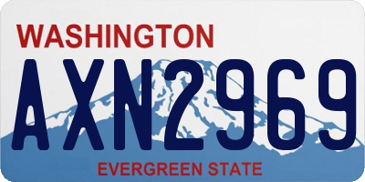 WA license plate AXN2969