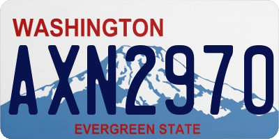 WA license plate AXN2970
