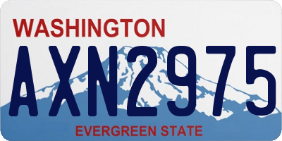 WA license plate AXN2975