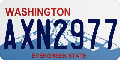 WA license plate AXN2977