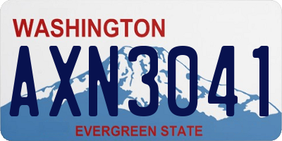 WA license plate AXN3041