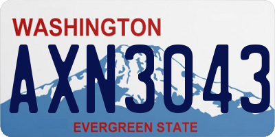 WA license plate AXN3043