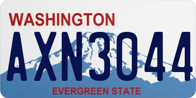 WA license plate AXN3044