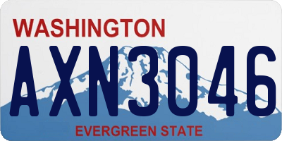 WA license plate AXN3046