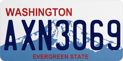 WA license plate AXN3069