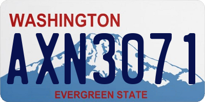 WA license plate AXN3071