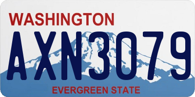 WA license plate AXN3079