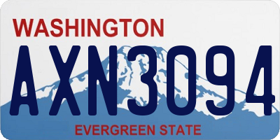 WA license plate AXN3094
