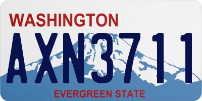 WA license plate AXN3711