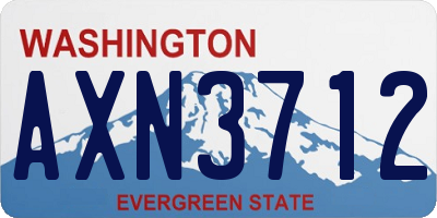 WA license plate AXN3712