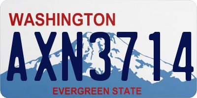 WA license plate AXN3714