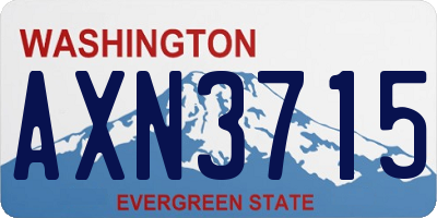 WA license plate AXN3715