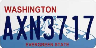 WA license plate AXN3717