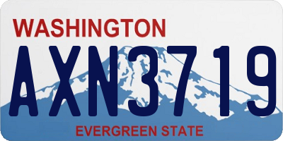 WA license plate AXN3719