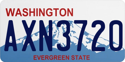WA license plate AXN3720