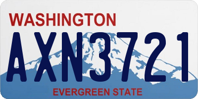 WA license plate AXN3721
