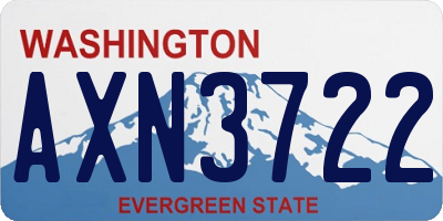 WA license plate AXN3722