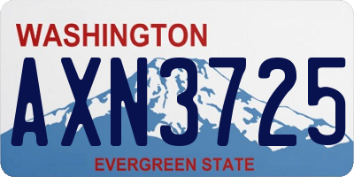 WA license plate AXN3725