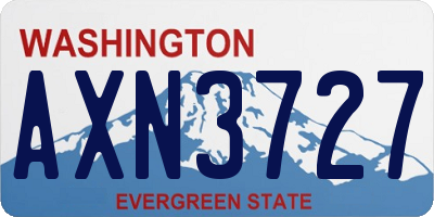 WA license plate AXN3727