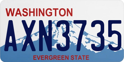 WA license plate AXN3735