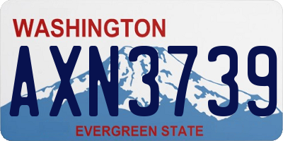 WA license plate AXN3739