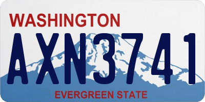 WA license plate AXN3741