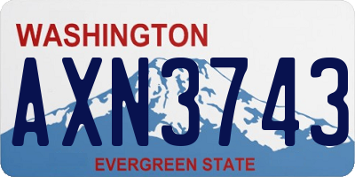WA license plate AXN3743
