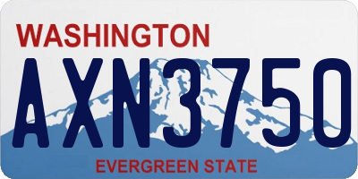 WA license plate AXN3750
