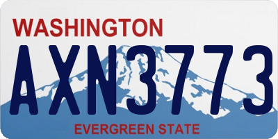 WA license plate AXN3773