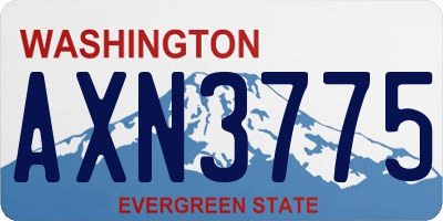 WA license plate AXN3775