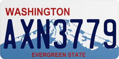 WA license plate AXN3779