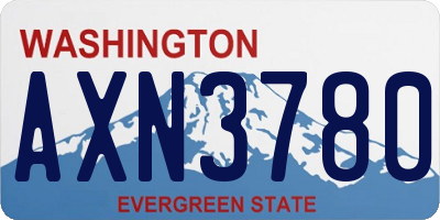 WA license plate AXN3780
