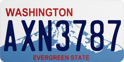 WA license plate AXN3787